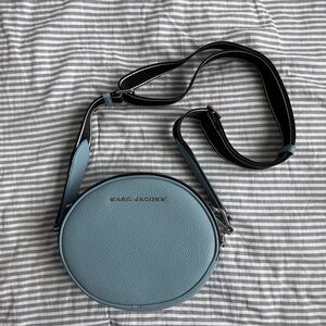 Marc Jacobs Light Blue Round Pebbled Leather Crossbody